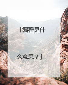 编程是什么意思?