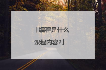 编程是什么课程内容?