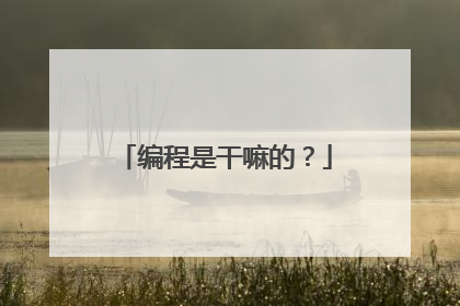 编程是干嘛的？