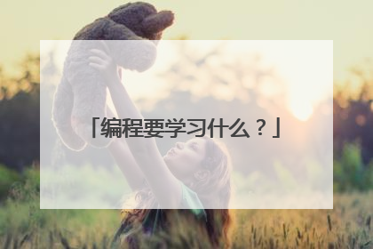 编程要学习什么?