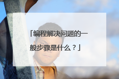 编程解决问题的一般步骤是什么?