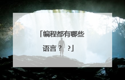 编程都有哪些语言? ?