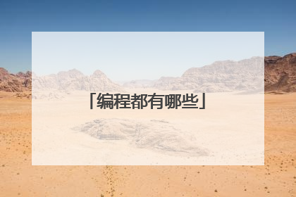 编程都有哪些