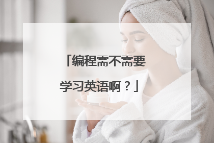 编程需不需要学习英语啊?