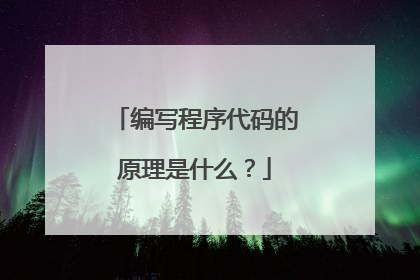 编写程序代码的原理是什么?