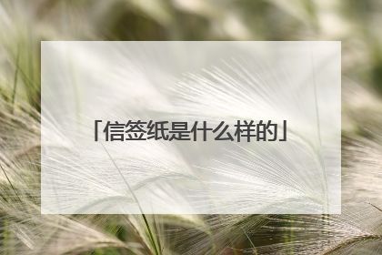 信签纸是什么样的