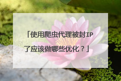 使用爬虫代理被封IP了应该做哪些优化？