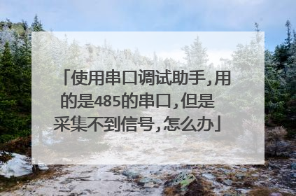 使用串口调试助手,用的是485的串口,但是采集不到信号,怎么办