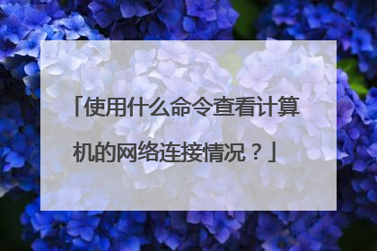 使用什么命令查看计算机的网络连接情况?