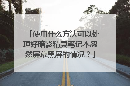 使用什么方法可以处理好暗影精灵笔记本忽然屏幕黑屏的情况?