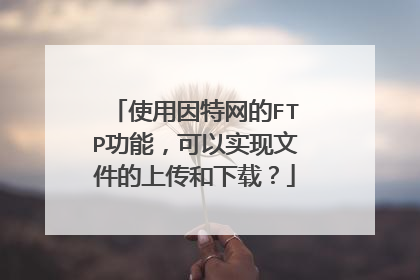 使用因特网的FTP功能，可以实现文件的上传和下载？