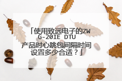 使用致远电子的ZWG-20IE DTU产品时心跳包间隔时间设置多少合适?