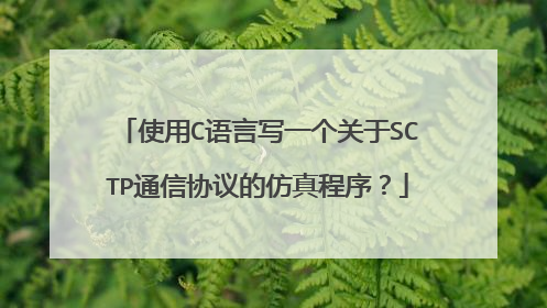 使用C语言写一个关于SCTP通信协议的仿真程序?