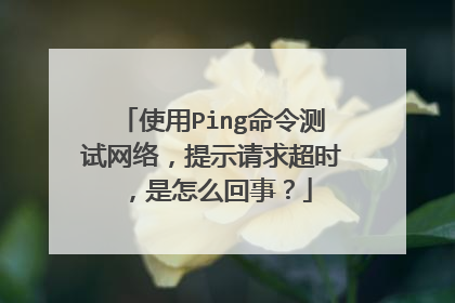 使用Ping命令测试网络，提示请求超时，是怎么回事？