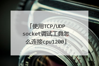 使用TCP/UDP socket调试工具怎么连接cpu1200