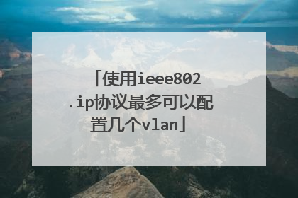 使用ieee802.ip协议最多可以配置几个vlan
