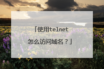 使用telnet 怎么访问域名？