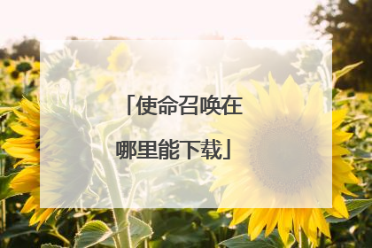 使命召唤在哪里能下载