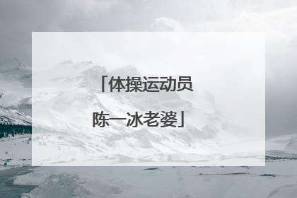 体操运动员陈一冰老婆