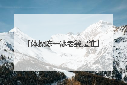 体操陈一冰老婆是谁