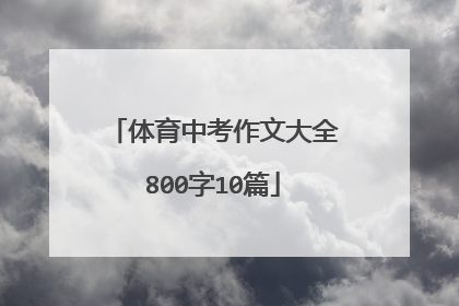 体育中考作文大全800字10篇