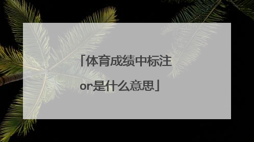 体育成绩中标注or是什么意思