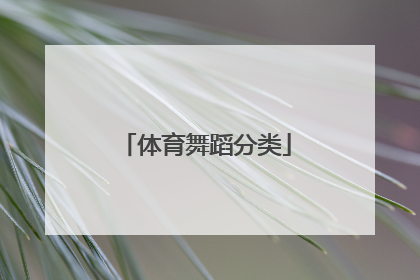 体育舞蹈分类