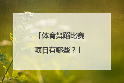 体育舞蹈比赛项目有哪些？