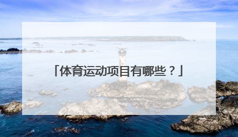 体育运动项目有哪些？