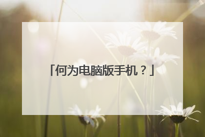 何为电脑版手机?