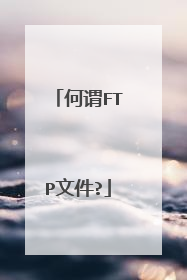 何谓FTP文件?