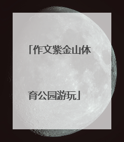 作文紫金山体育公园游玩