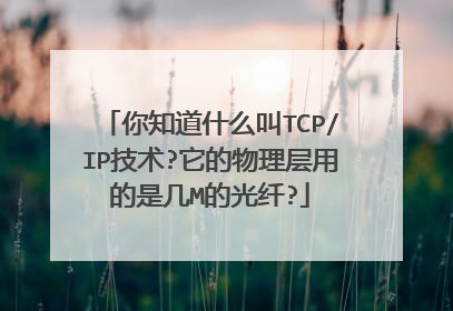 你知道什么叫TCP/IP技术?它的物理层用的是几M的光纤?