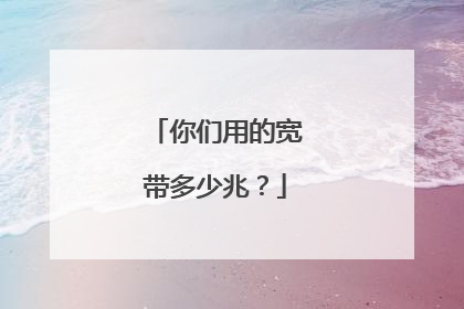 你们用的宽带多少兆？