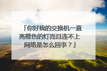 你好我的交换机一直亮橙色的灯而且连不上网络是怎么回事?