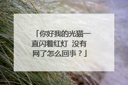 你好我的光猫一直闪着红灯 没有网了怎么回事?