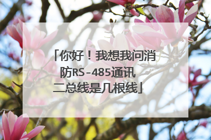 你好!我想我问消防RS-485通讯二总线是几根线