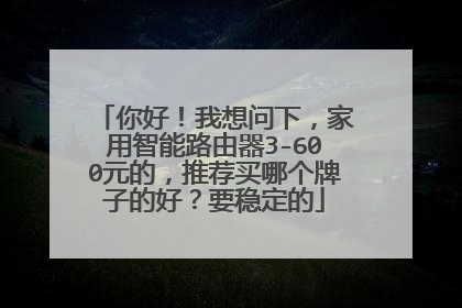 你好!我想问下,家用智能路由器3-600元的,推荐买哪个牌子的好?要稳定的