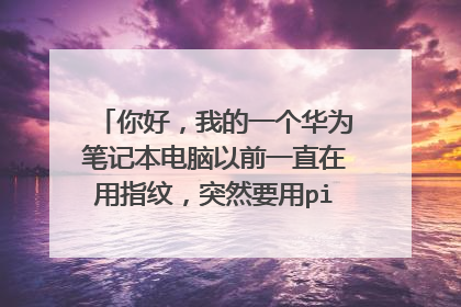 你好,我的一个华为笔记本电脑以前一直在用指纹,突然要用pin和密码,打不开了,请问怎么解决?