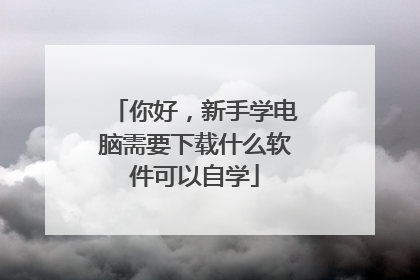 你好，新手学电脑需要下载什么软件可以自学
