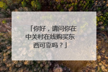 你好,请问你在中关村在线购买东西可靠吗?
