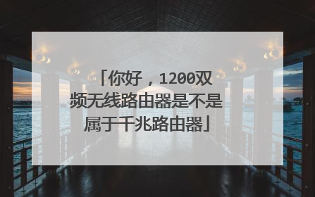 你好，1200双频无线路由器是不是属于千兆路由器