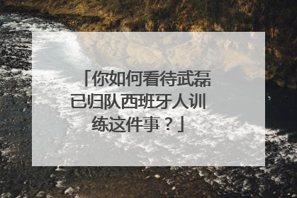 你如何看待武磊已归队西班牙人训练这件事?