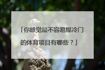 你感觉最不容易爆冷门的体育项目有哪些？