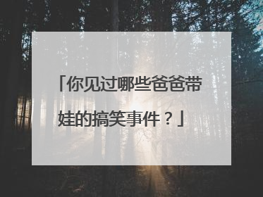 你见过哪些爸爸带娃的搞笑事件？