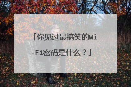 你见过最搞笑的Wi-Fi密码是什么？
