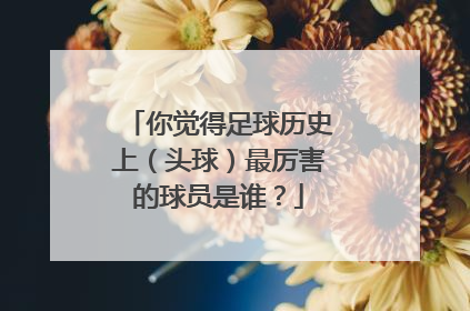 你觉得足球历史上（头球）最厉害的球员是谁？