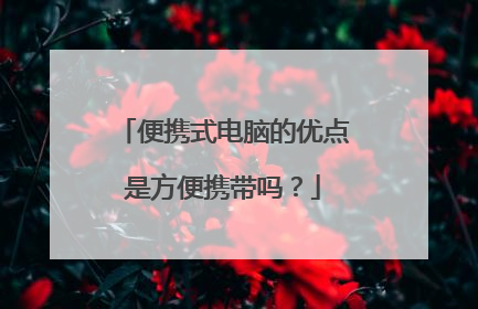 便携式电脑的优点是方便携带吗？