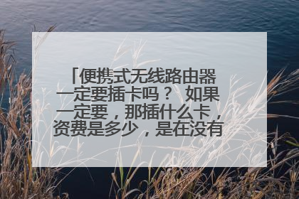 便携式无线路由器 一定要插卡吗？ 如果一定要，那插什么卡，资费是多少，是在没有无线的时候使用吗？
