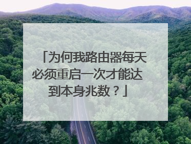 为何我路由器每天必须重启一次才能达到本身兆数?